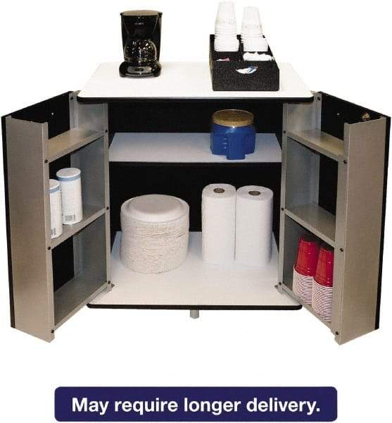 Vertiflex Products - Black & White Refreshment Stand - Use with Microwave, Coffee Maker - Best Tool & Supply