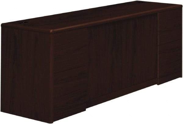 Hon - 72" Long x 29-1/2" High x 24" Deep, 4 Drawer Credenza - Mahogany (Color), Woodgrain Laminate - Best Tool & Supply