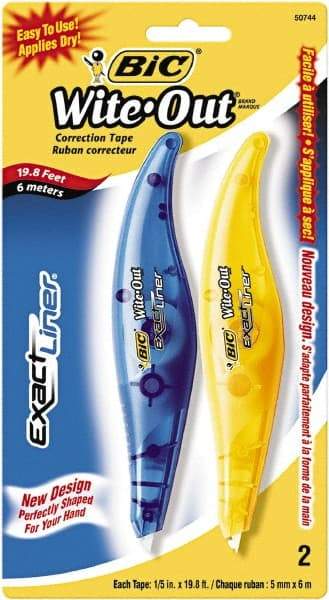 Bic - 1/5" x 236" Correction Tape Non-Refillable - Best Tool & Supply