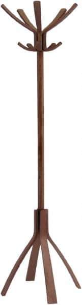 Alba - 10 Hooks, 21-21/32" Long x 21-21/32" Deep, Wood Floor Rack - 69-21/64" High - Best Tool & Supply