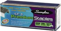 Swingline - 1/4" Leg Length, Galvanized Steel Staples-Cartridge - 25 Sheet Capacity, For Use with All Standard Half-Strip Staplers - Best Tool & Supply