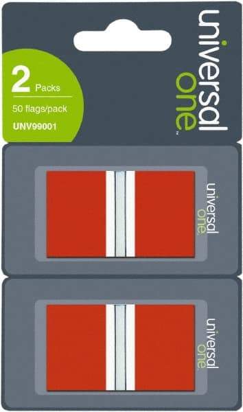 Universal One - Self-Stick Page Flags Style: Flag Color: Red - Best Tool & Supply