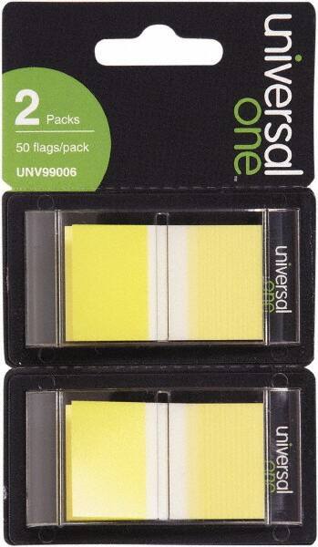 Universal One - Self-Stick Page Flags Style: Flag Color: Yellow - Best Tool & Supply