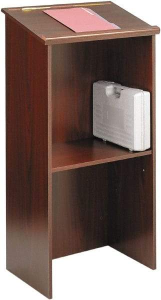 Safco - Laminated, Wood Full Floor Lectern - 15-3/4" Deep x 23" Wide x 46" High - Best Tool & Supply