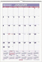 AT-A-GLANCE - 6 Sheet, 15-1/2 x 22-3/4", Ruled Blocks Wall Calendar - White - Best Tool & Supply