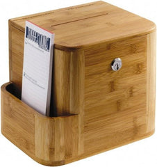 Safco - 10" Wide x 8" Deep x 14" High, Suggestion Box - Natural - Best Tool & Supply