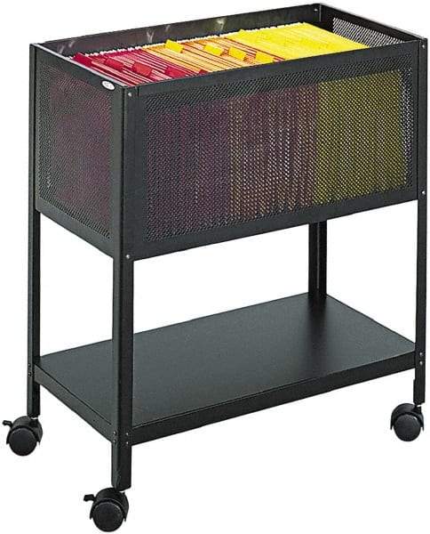 Safco - 5 Lb Capacity, 13-1/2" Wide x 24-1/4" Long x 27-1/2" High Tote Cart - 1 Shelf, Steel - Best Tool & Supply