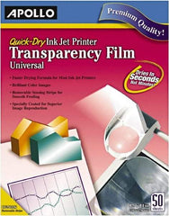 Apollo - Transparency Films & Sleeves Audio Visual Conference Accessory Type: Transparency Sleeves For Use With: Inkjet Printers; Copiers - Best Tool & Supply