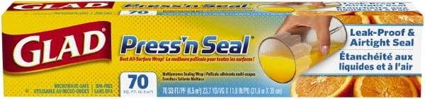 Clorox - Press'n Seal Plastic Wrap, 70 Sq Ft, 12 Rolls per Carton - Use with Food Protection - Best Tool & Supply