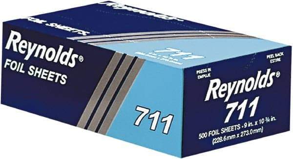 Reynolds - Pop-Up Interfolded Aluminum Foil Sheets, 9 x 10-3/4, Silver, 3000 Sheet/Carton - Use with Food Protection - Best Tool & Supply