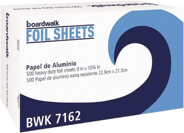 Boardwalk - Pop-Up Aluminum Foil Wrap Sheets, 9 x 10-3/4, Silver, 500/Box, 6 Boxes/Carton - Use with Food Protection - Best Tool & Supply