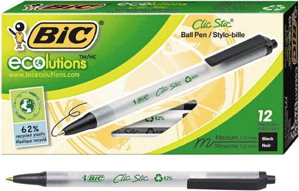 Bic - Conical Ball Point Pen - Black - Best Tool & Supply