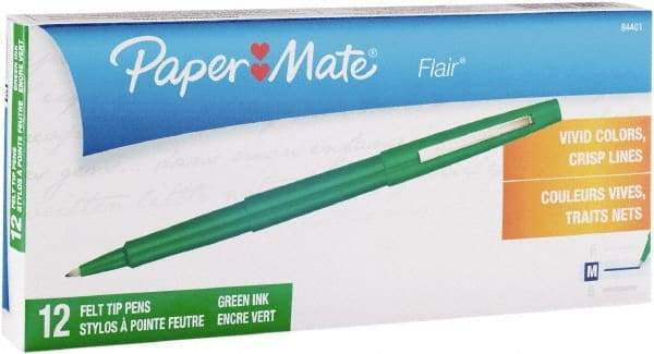 Paper Mate - Needle Porous Point Pen - Green - Best Tool & Supply