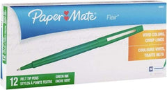 Paper Mate - Needle Porous Point Pen - Green - Best Tool & Supply