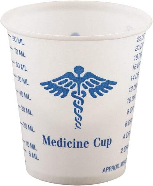 Solo - Paper Medical & Dental Graduated Cups, 3 oz - White & Blue - Best Tool & Supply