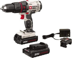 Porter-Cable - 20 Volt 1/2" Keyless Chuck Cordless Hammer Drill - 0 to 25,500 BPM, 0 to 1,500 RPM, Reversible - Best Tool & Supply