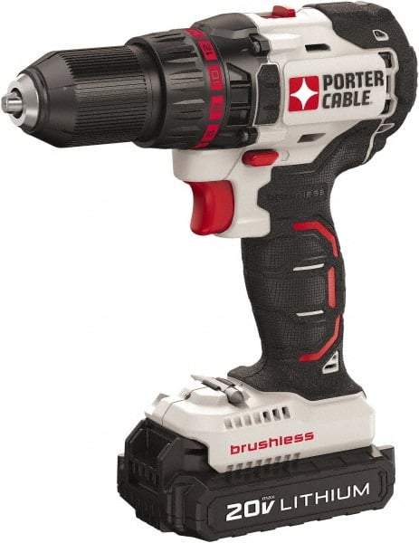 Porter-Cable - 20 Volt 1/2" Chuck Mid-Handle Cordless Drill - 0-1700 RPM, Keyless Chuck, Reversible, 2 Lithium-Ion Batteries Included - Best Tool & Supply