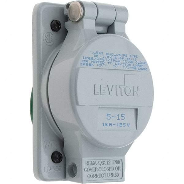 Leviton - Straight Blade Receptacles   Receptacle Type: Single Receptacle    Grade: Industrial - Best Tool & Supply