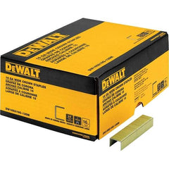 DeWALT - 1" Long x 1/16" Wide, 16 Gauge Crowned Construction Staple - Steel, Galvanized Finish - Best Tool & Supply