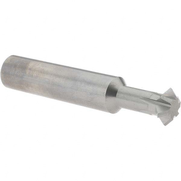 Accupro - 5/8° 5/8" Cut Diam, 0.25" Cut Width, 5/8" Shank, Solid Carbide Double-Angle Cutter - Best Tool & Supply