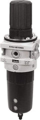 Parker - 1" NPT Port Heavy-Duty 1 Piece Filter/Regulator FRL Unit - Polypropylene Bowl, 465 SCFM, 254 Max psi, 13-1/2" High, Automatic Drain - Best Tool & Supply