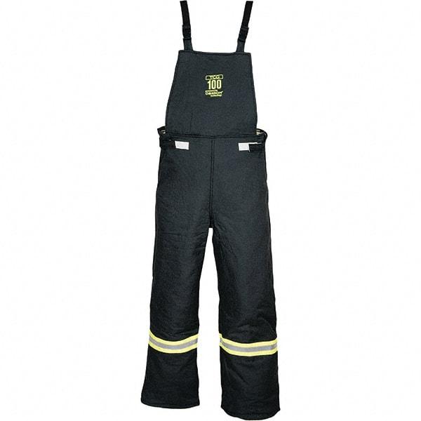 Oberon - Size L, Black, Zippered with Flap, Arc Flash Bib Overall - 42" Chest, Aramid - Best Tool & Supply