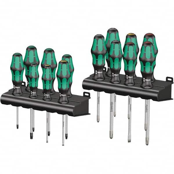 Wera - Screwdriver Sets Screwdriver Types Included: Phillips; Pozidriv; Slotted; Torx Number of Pieces: 14 - Best Tool & Supply