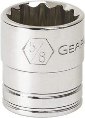 GearWrench - 9/16", 3/8" Drive, Standard Hand Socket - 6 Points, 0.984" OAL, Alloy Steel, Full Polish Finish - Best Tool & Supply