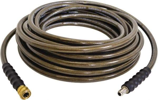 Simpson - 4,500 Max psi Fixed Pressure Washer Hose - 50' Long, Polyurethane, NPT, Female & Male - Best Tool & Supply