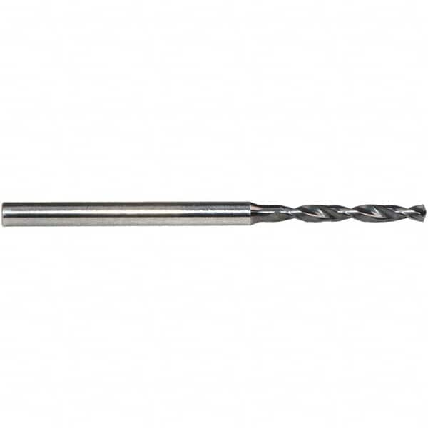 Micro Drill Bit: 140 °, Solid Carbide TiAlN Finish, RH Cut, Spiral Flute, Straight-Cylindrical Shank, Series EF-Micro