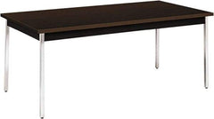 Hon - 36" Long x 72" Wide x 29" High, Utility Table - Mocha & Black - Best Tool & Supply