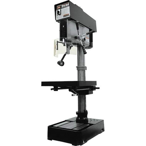 Jet - 10-7/16" Swing, Variable Speed Pulley Drill Press - Variable Speed, 2 hp, Single Phase - Best Tool & Supply