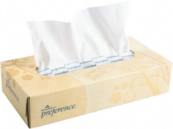 Georgia Pacific - Flat Box of White Facial Tissues - 2 Ply, Recycled Fibers - Best Tool & Supply