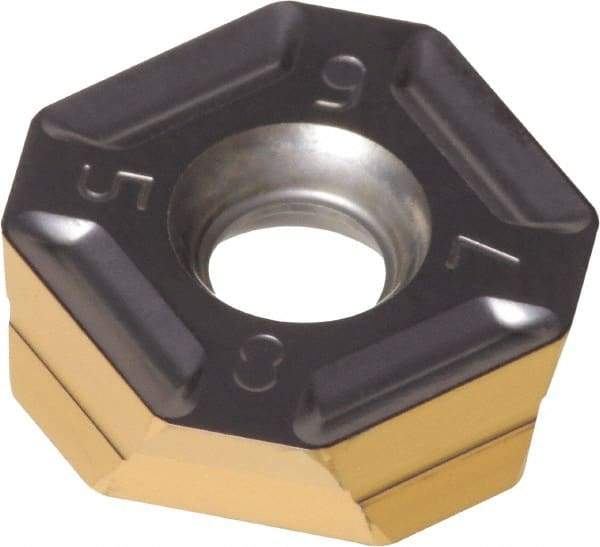 Iscar - IQ845 SYHU070400 ADN Grade IC830 Carbide Milling Insert - TiAlN/TiN Finish, 0.1654" Thick, 0.5433" Inscribed Circle - Best Tool & Supply