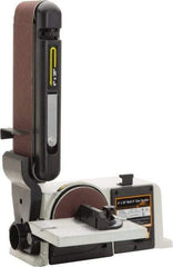 Enco - 36" Long x 4" Wide Belt, 6" Diam, Horizontal & Vertical Combination Sanding Machine - 1,745 Ft/min Belt Speed, 1/2 hp, Single Phase - Best Tool & Supply