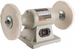 Enco - 8" Wheel Diam x 1/2" Wheel Width, 3/4 hp Buffer - 5/8" Arbor Hole Diam, 1 Phase, 3,450 Max RPM, 120 Volts - Best Tool & Supply