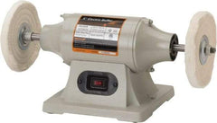 Enco - 6" Wheel Diam x 3/8" Wheel Width, 1/2 hp Buffer - 1/2" Arbor Hole Diam, 1 Phase, 3,450 Max RPM, 120 Volts - Best Tool & Supply