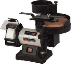 Enco - 5 & 8" Wheel Diam x 1 & 2" Wheel Width, 1/3 hp Wet/Dry Grinder - 3/4" Arbor Hole Diam, 1 Phase, 380 & 3,450 Max RPM, 120 Volts - Best Tool & Supply