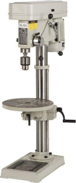 Enco - 330mm Swing, Step Pulley Drill Press - 16 Speed, 3/4 hp, Single Phase - Best Tool & Supply