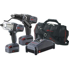 Ingersoll-Rand - 20 Volt Cordless Tool Combination Kit - Includes 1/2" High Torque Impact Wrench & 1/2" Drill/Driver, Lithium-Ion Battery Included - Best Tool & Supply