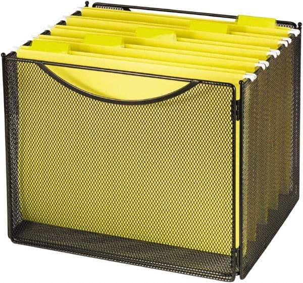 Safco - Black File Boxes-Storage - Steel, Mesh - Best Tool & Supply