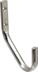 Sugatsune - 5/8" Wide x 4-1/2" High x 15/64" Thick, Wall Hook - 3-5/32" Projection, Polished - Best Tool & Supply