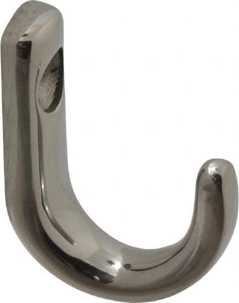 Sugatsune - 23/64" Wide x 1-1/8" High x 5/32" Thick, Wall Hook - 7/8" Projection, Polished - Best Tool & Supply