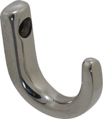 Sugatsune - 23/64" Wide x 1-11/32" High x 7/32" Thick, Wall Hook - 1-3/16" Projection, Polished - Best Tool & Supply