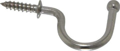 Sugatsune - 1-3/8" High x 11/64" Thick, Coat & Hat Hooks - 1-17/32" Projection, Polished - Best Tool & Supply