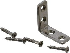 Sugatsune - 1-7/32" Long x 15/32" Wide, 18-8 Stainless Steel, Corner Brackets - Best Tool & Supply