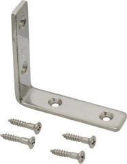 Sugatsune - 2-13/32" Long x 19/32" Wide, 18-8 Stainless Steel, Corner Brackets - Best Tool & Supply