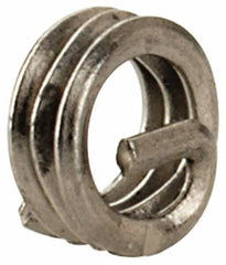 Heli-Coil - Single Insert, #2-56 UNC, 1D, Nitronic 60 Stainless Steel Screw Locking Insert - 3 Free Coils, 0.086 Inch Overall Length, 0.11 to 0.119 Inch Outside Diameter, with Tang - Exact Industrial Supply