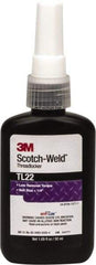 3M - 50 mL Bottle, Purple, Low Strength Liquid Threadlocker - Series TL22, 24 hr Full Cure Time, Hand Tool Removal - Best Tool & Supply