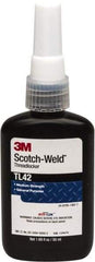 3M - 50 mL Bottle, Blue, Medium Strength Liquid Threadlocker - Series TL42, 24 hr Full Cure Time, Hand Tool Removal - Best Tool & Supply